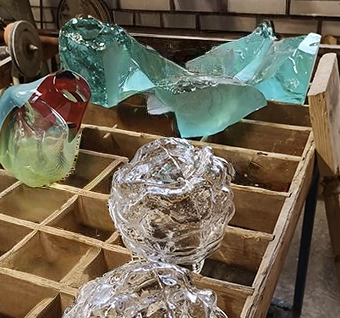 glass material drying during making